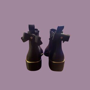 Kate Spade rain boots rainboots Bow Black Size 8 8 1/2